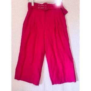 INC International Concepts Pink Tutu Wide Leg Culottes‎ Petite PP Belted